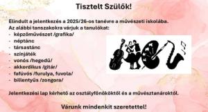 Művészeti iskola jelentkezés