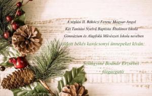 Áldott, békés karácsonyi ünnepeket!