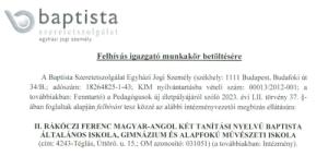 Felhívás igazgató munkakör betöltésére