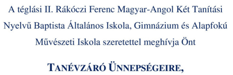 Tanévzáró 2026