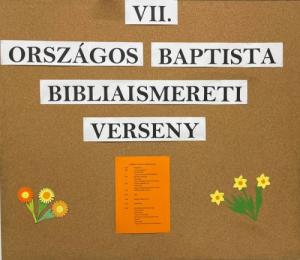 VII. Országos Baptista Bibliaismereti Verseny – Kótaj 2022.